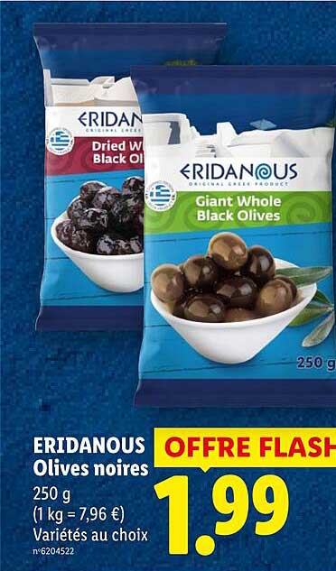 ERIDANOUS Olives noires
