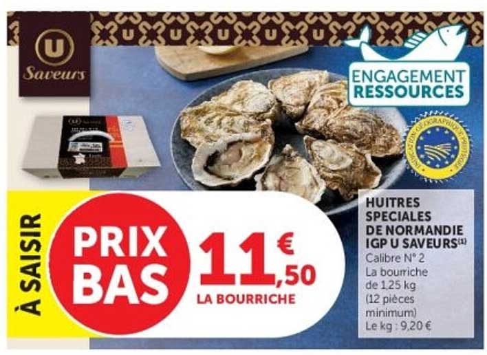 HUITRES SPECIALES DE NORMANDIE IGP U SAVEURS®