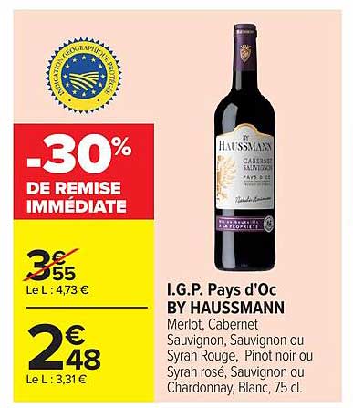 I.G.P. Pays d'Oc BY HAUSSMANN