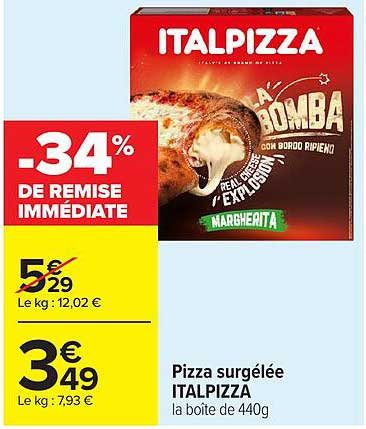 ITALPIZZA A BOMBA CON BORO RIPIENO MARGHERITA