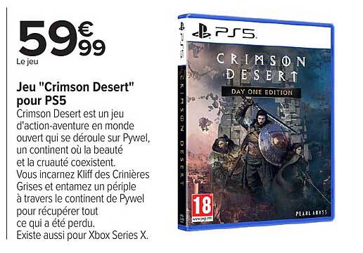 Jeu "Crimson Desert" pour PS5