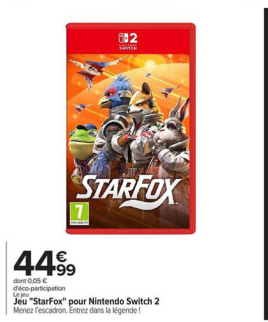 Jeu "StarFox" pour Nintendo Switch 2