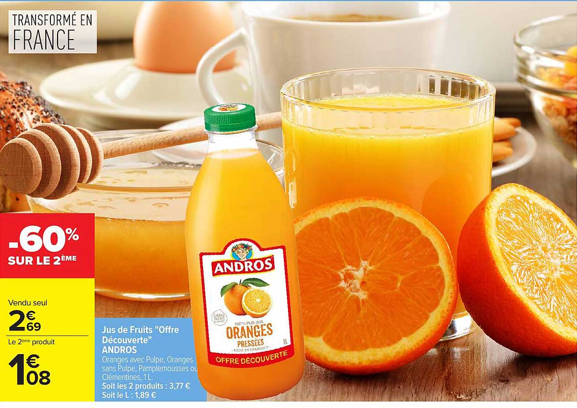 Jus de Fruits "Offre Découverte" ANDROS