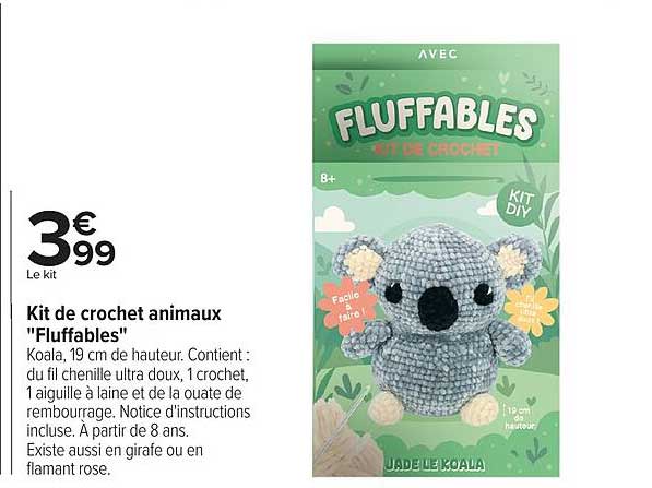 Kit de crochet animaux "Fluffables"