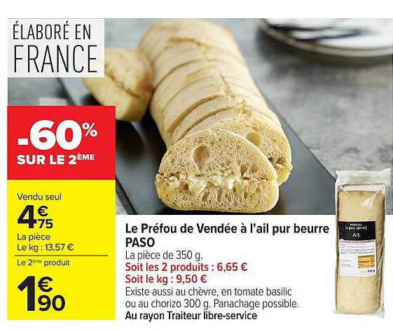 Le Préfou de Vendée à l’ail pur beurre PASO