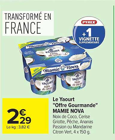 Le Yaourt "Offre Gourmande" MAMIE NOVA