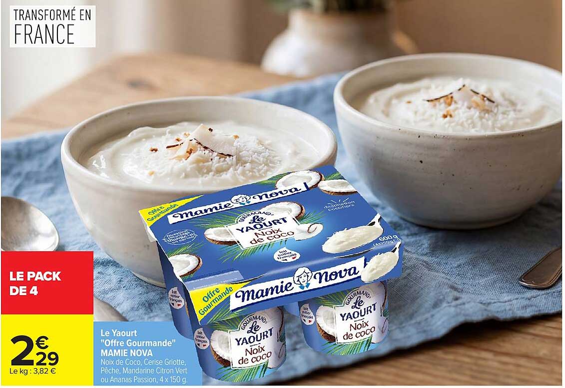 Le Yaourt "Offre Gourmande" MAMIE NOVA