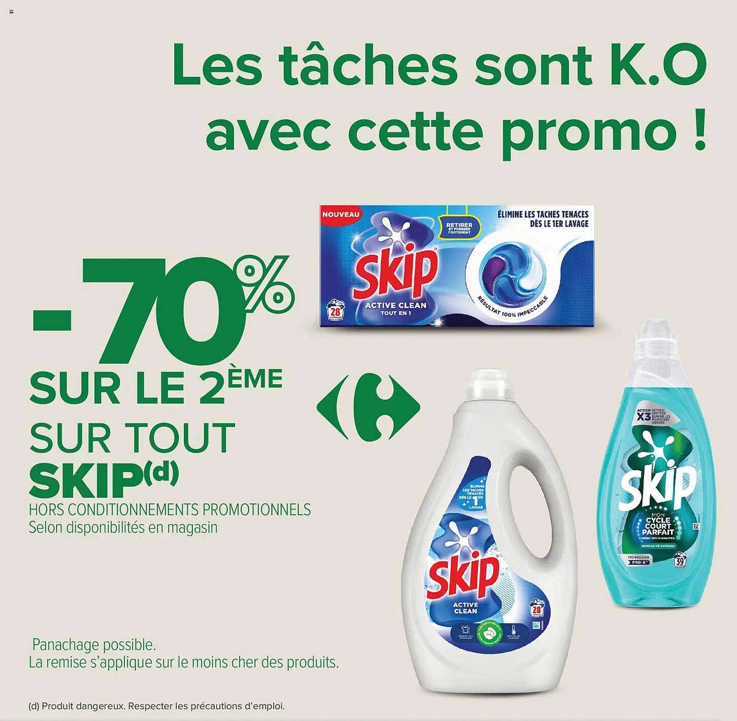 Les taches sont K.O avec cette promo !