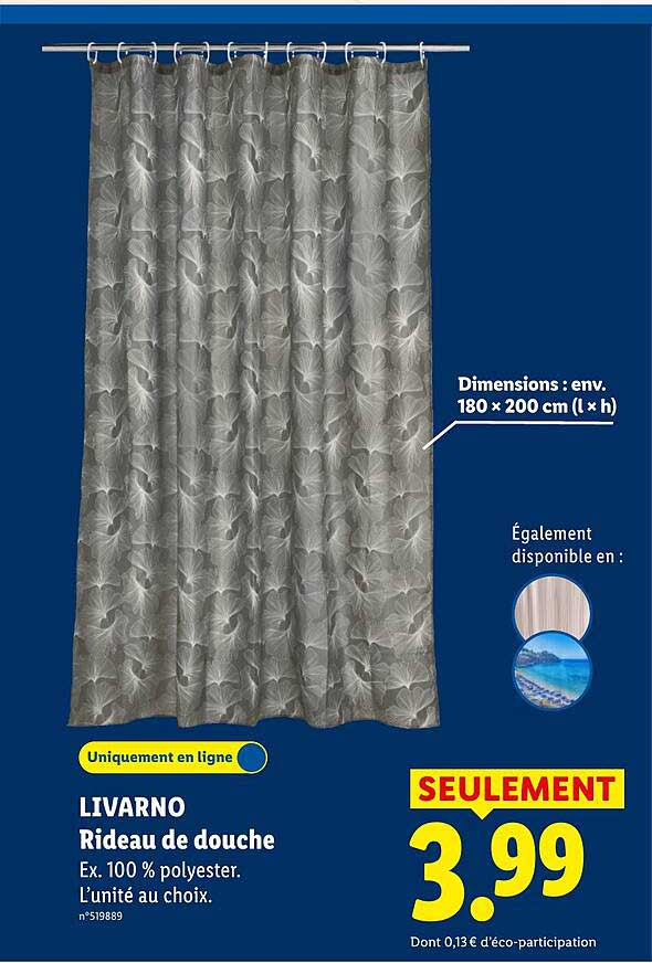 LIVARNO Rideau de douche