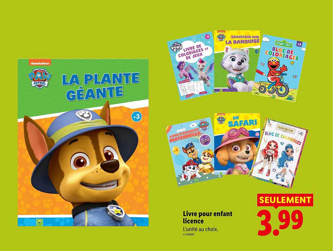 Livre pour enfant licencié