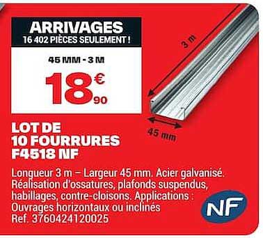 LOT DE 10 FOURRURES F4518 NF