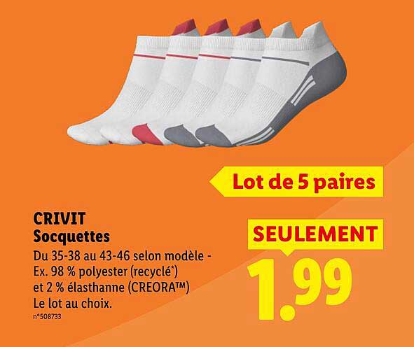 Lot de 5 paires
