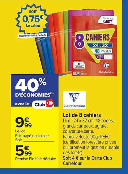 Lot de 8 cahiers