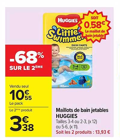 Maillots de bain jetables HUGGIES