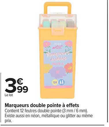 Marqueurs double pointe à effets