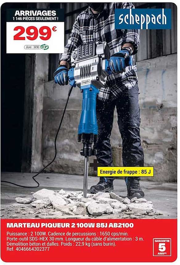 MARTEAU PIQUEUR 2 100W 85J AB2100