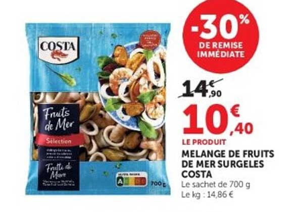MELANGE DE FRUITS DE MER SURGELES COSTA