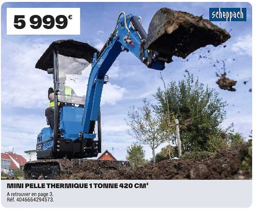 MINI PELLE THERMIQUE 1 TONNE 420 CM³