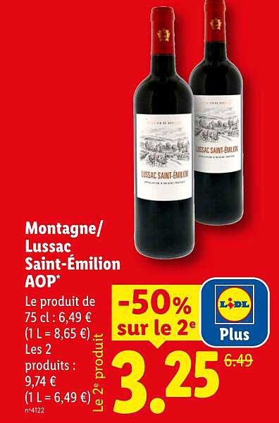 Montagne/ Lussac Saint-Émilion AOP*