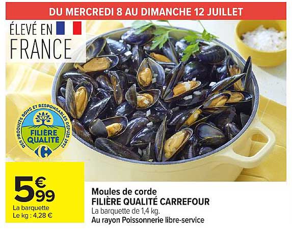 Moules de corde FILIÈRE QUALITÉ CARREFOUR