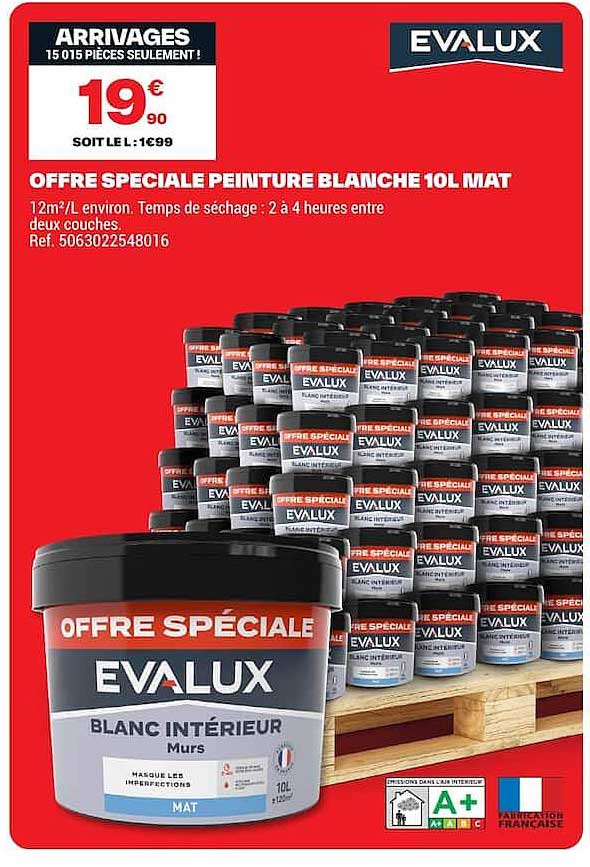 OFFRE SPECIALE PEINTURE BLANCHE 10L MAT