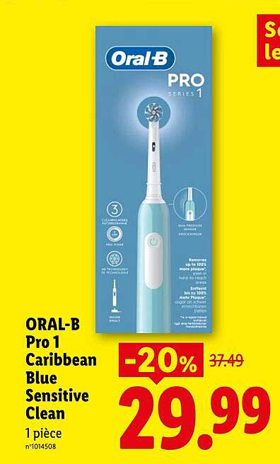 ORAL-B Pro 1 Caribbean Blue Sensitive Clean