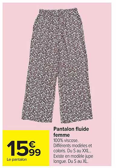 Pantalon fluide femme