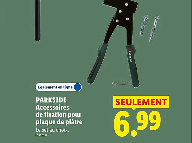 PARKSIDE Accessoires de fixation pour plaque de plâtre