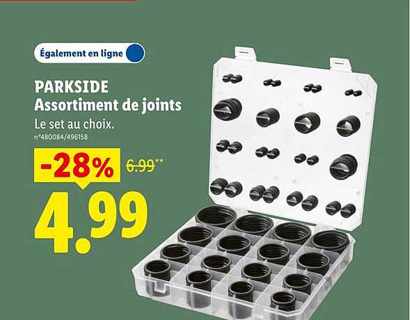 PARKSIDE Assortiment de joints Le set au choix.