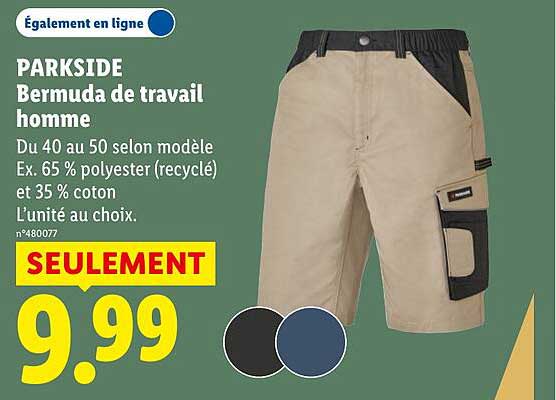 PARKSIDE Bermuda de travail homme