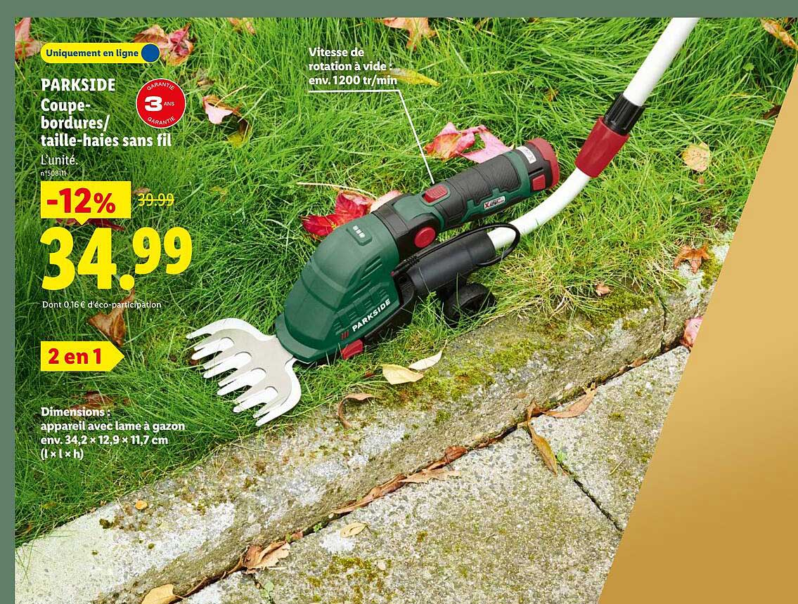PARKSIDE Coupe-bordures/ taille-haies sans fil