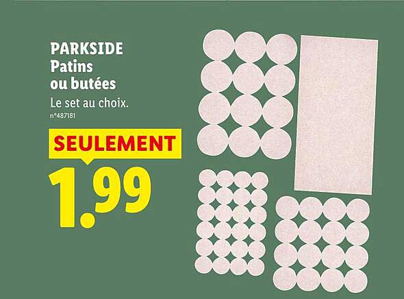 PARKSIDE Patins ou butées