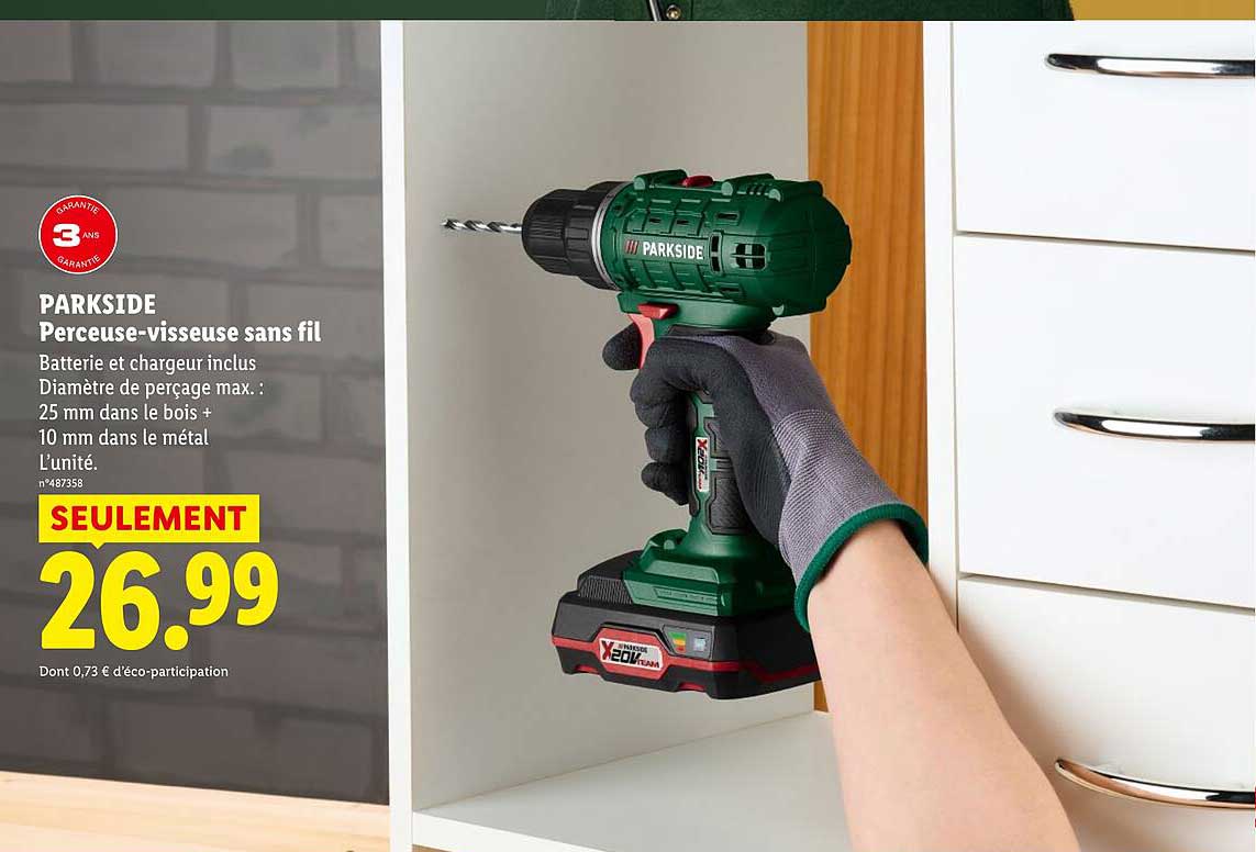 PARKSIDE Perceuse-visseuse sans fil