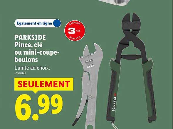 PARKSIDE Pince, clé ou mini-coupe-boulons