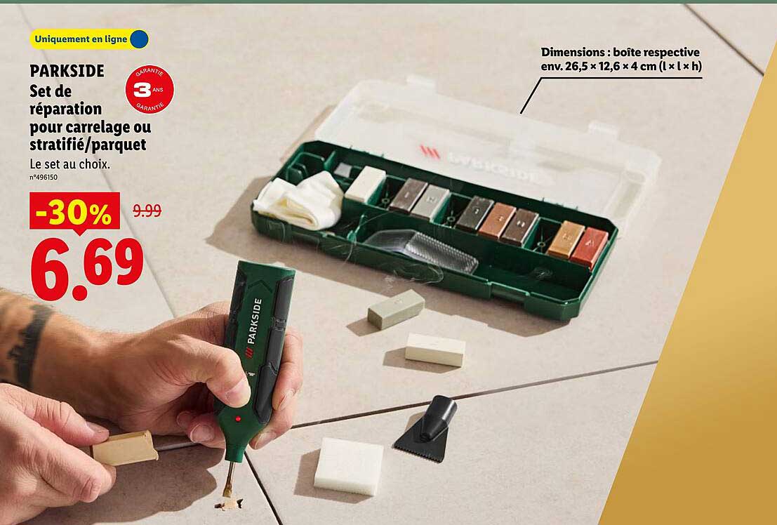PARKSIDE Set de réparation pour carrelage ou stratifié/parquet