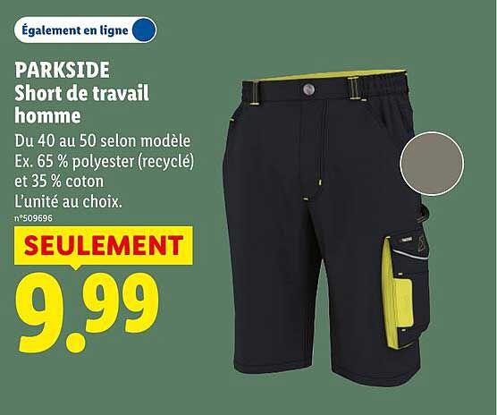 PARKSIDE Short de travail homme