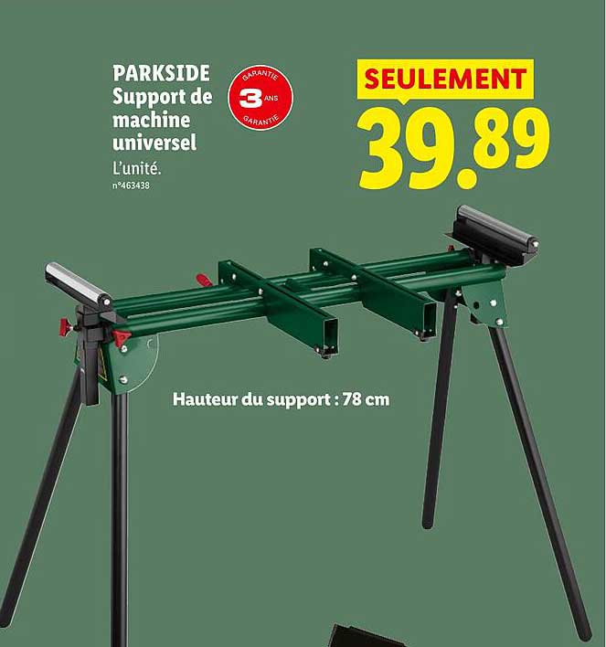 PARKSIDE Support de machine universel