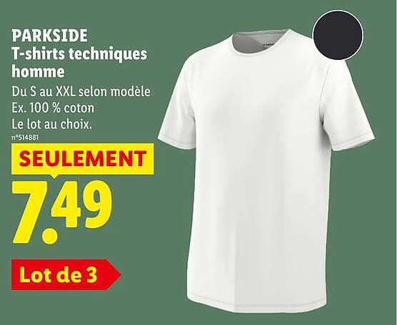 PARKSIDE T-shirts techniques homme