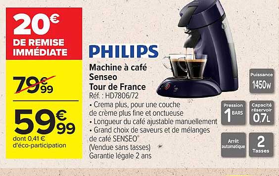 PHILIPS Machine à café Senseo Tour de France