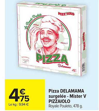 Pizza DELAMAMA surgelée - Mister V PIZZAIOLO