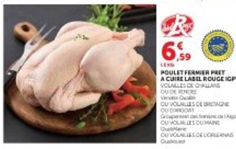 POULET FERMIER PRÊT À CUIRE LABEL ROUGE IGP