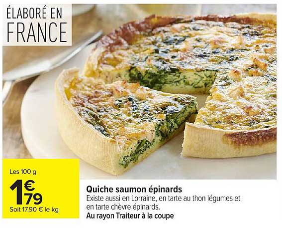 Quiche saumon épinards