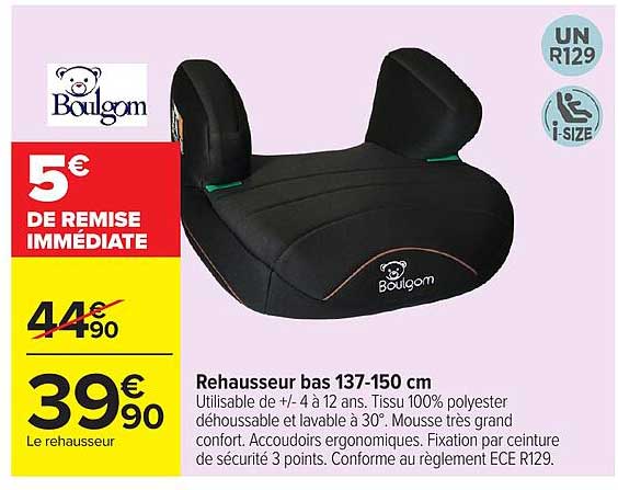 Rehausseur bas 137-150 cm
