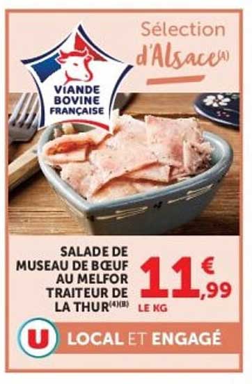 SALADE DE MUSEAU DE BŒUF AU Melfor TRAITEUR DE LA THUR