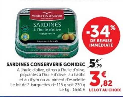 SARDINES CONSERVES GONIDEC