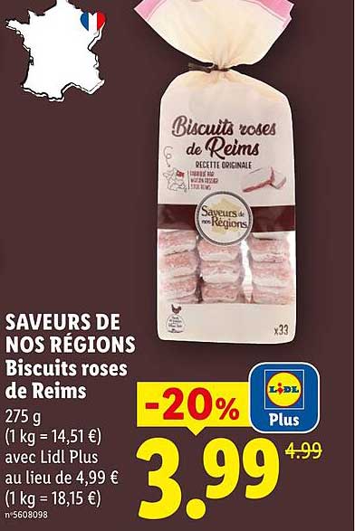 SAVEURS DE NOS RÉGIONS Biscuits roses de Reims