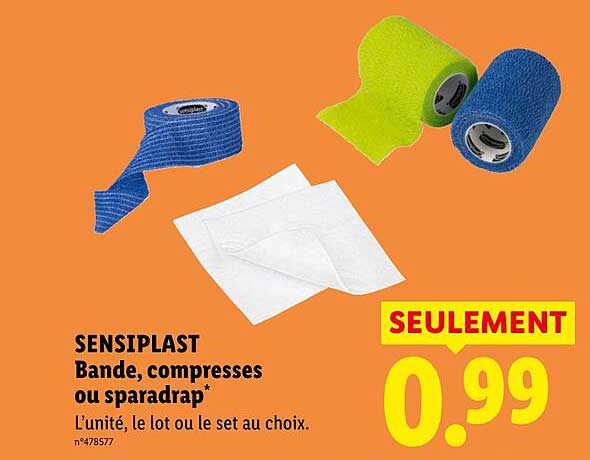 SENSIPLAST Bande, compresses ou sparadrap*