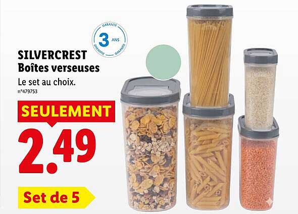 SILVERCREST Boîtes verseuses Le set au choix.