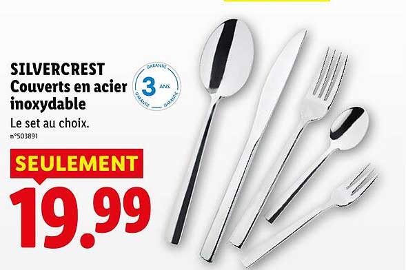 SILVERCREST Couverts en acier inoxydable