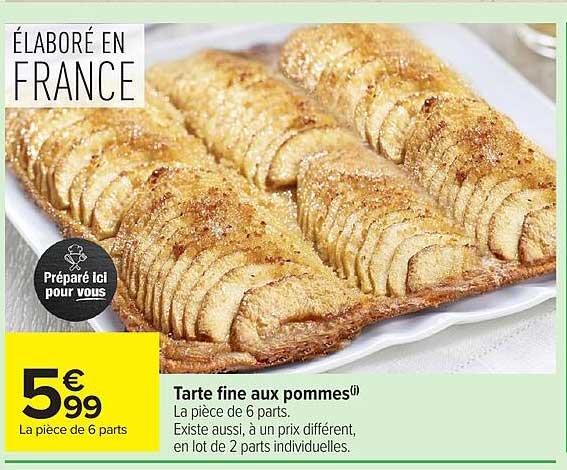 Tarte fine aux pommes